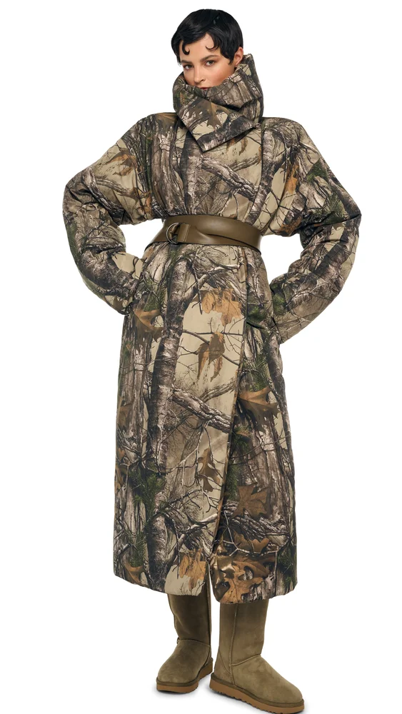 HIGH COLLAR SLEEPING BAG COAT LONG