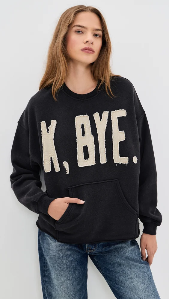 K Bye Oversized Cut Off Crewneck