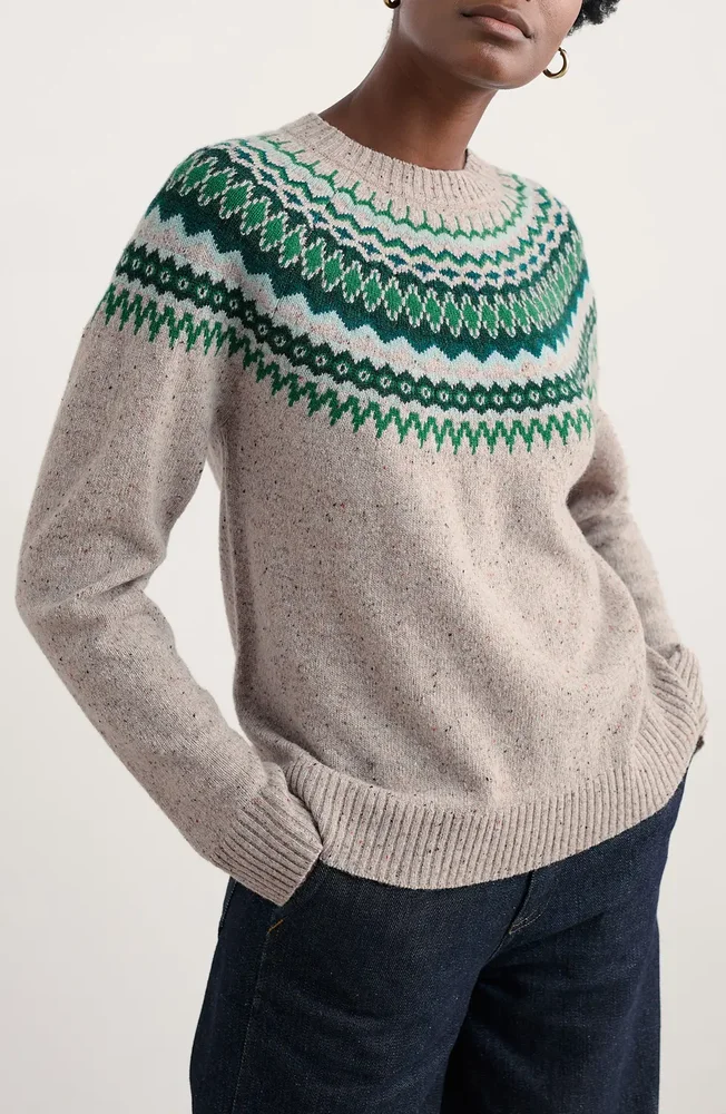Gurnard's Head Fair Isle Lambswool Blend Crewneck Sweater