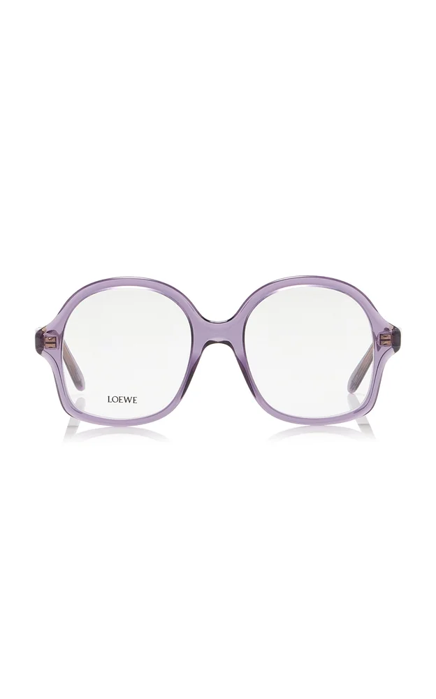 Oversized Round-Frame Acetate Glasses