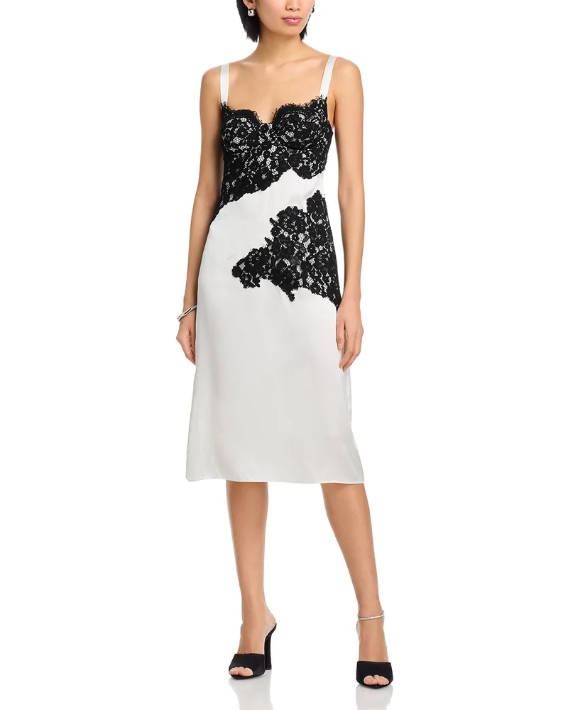 Fenna Silk Lace Appliqué Dress