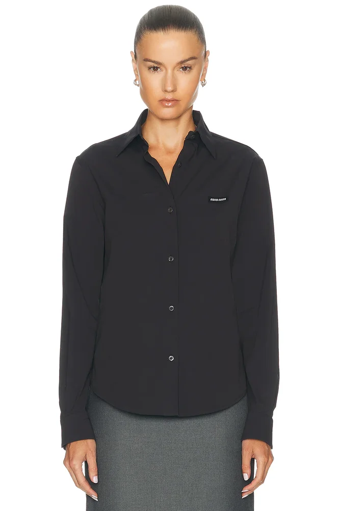 Popeline Stretch Washed Shirt