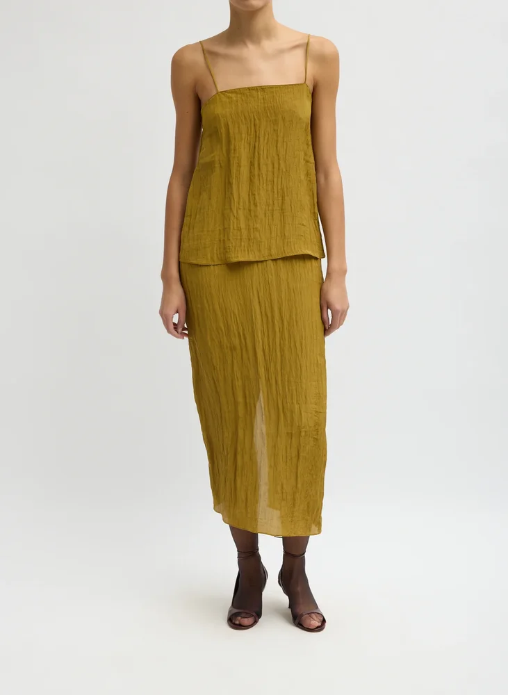 The Crinkle Slip Skirt