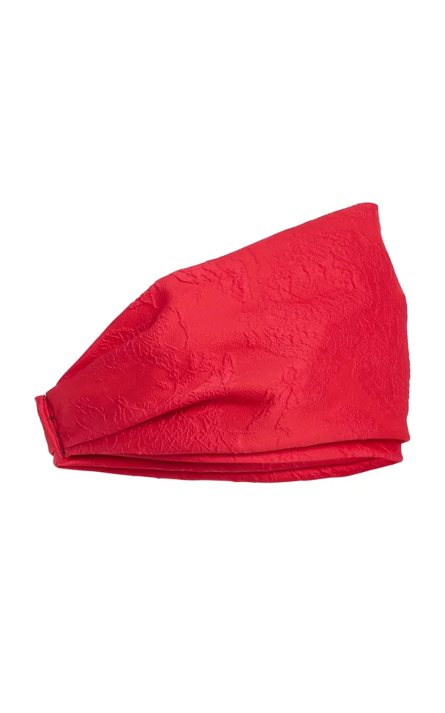 Silk-Blend Draped Cape