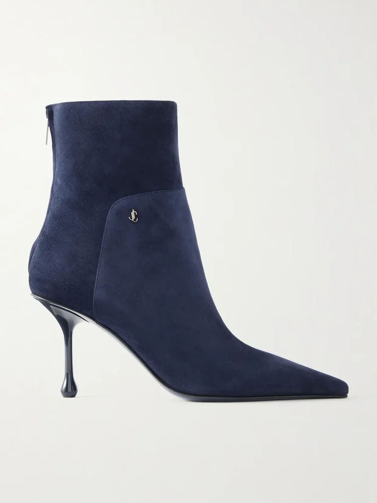 Cycas 80 logo-embellished suede ankle boots