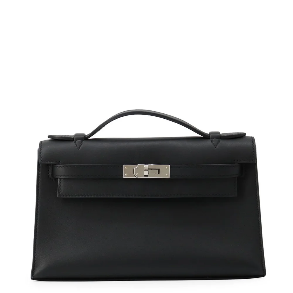 Pre-Owned Kelly Pochette Swift Black