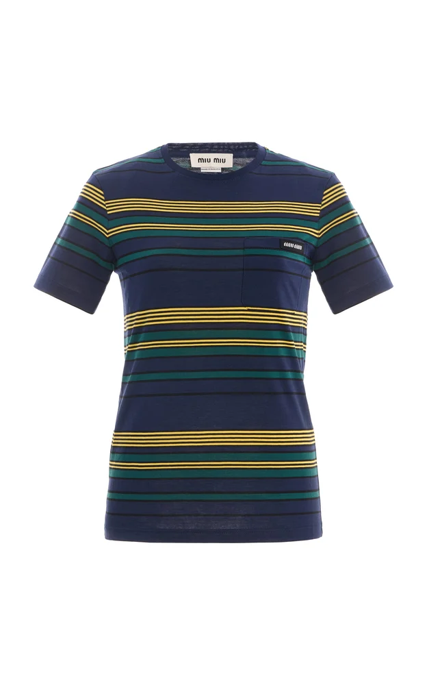 Striped Cotton Jersey T-Shirt