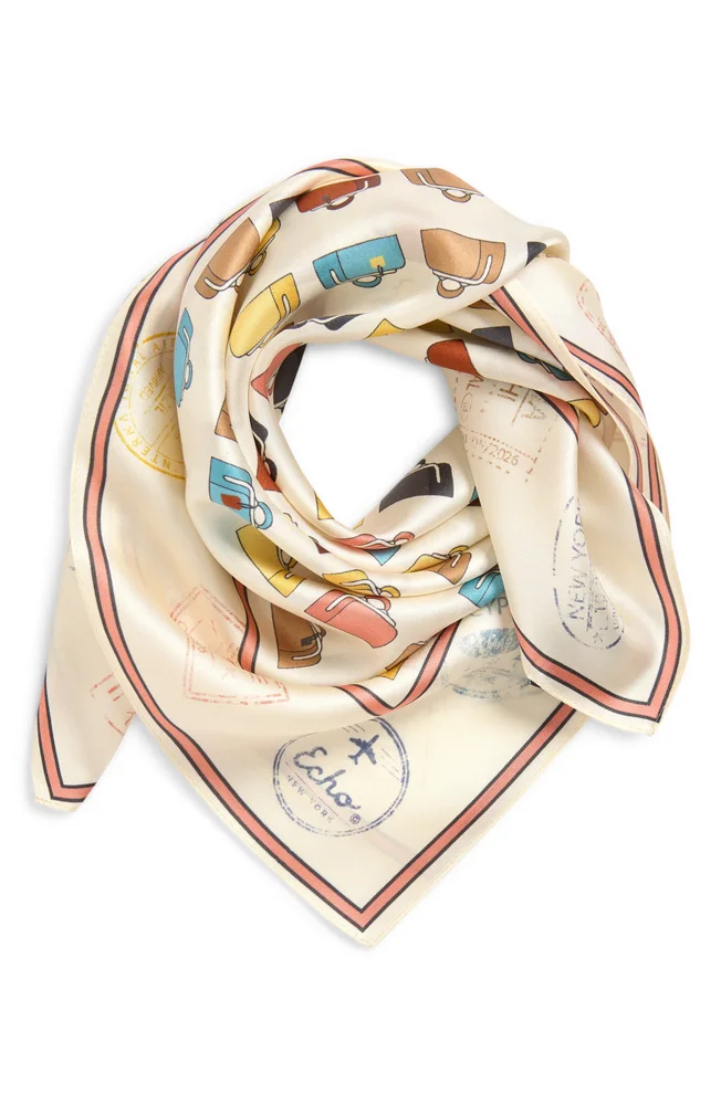 Luggage Silk Square Scarf