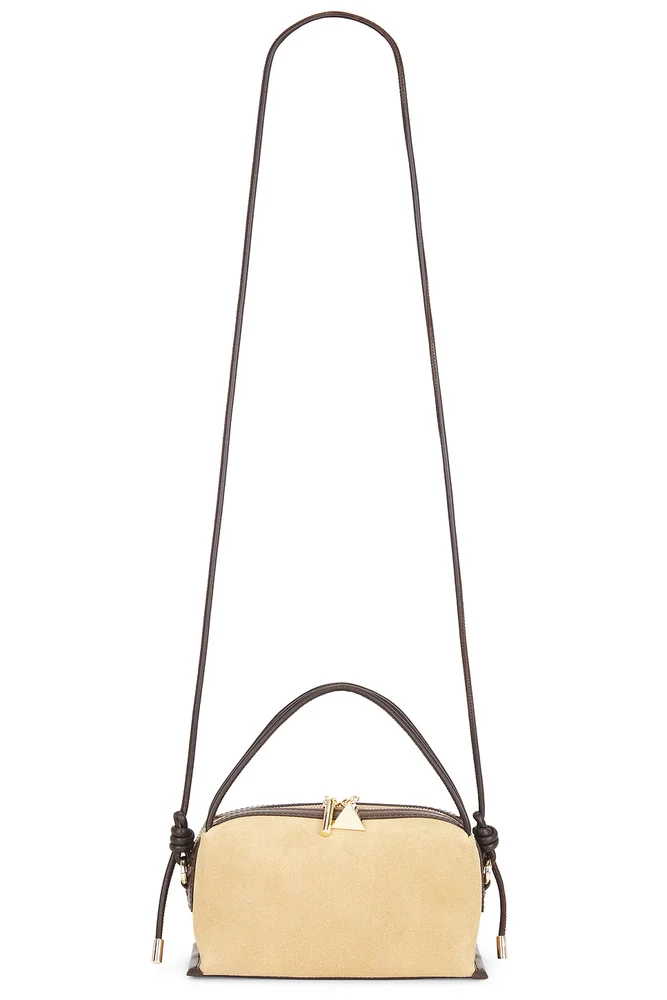 Suede Cafe Mini Bag in Gold