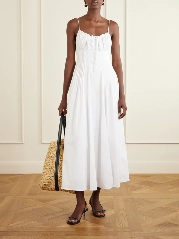 Margi cotton-blend midi dress