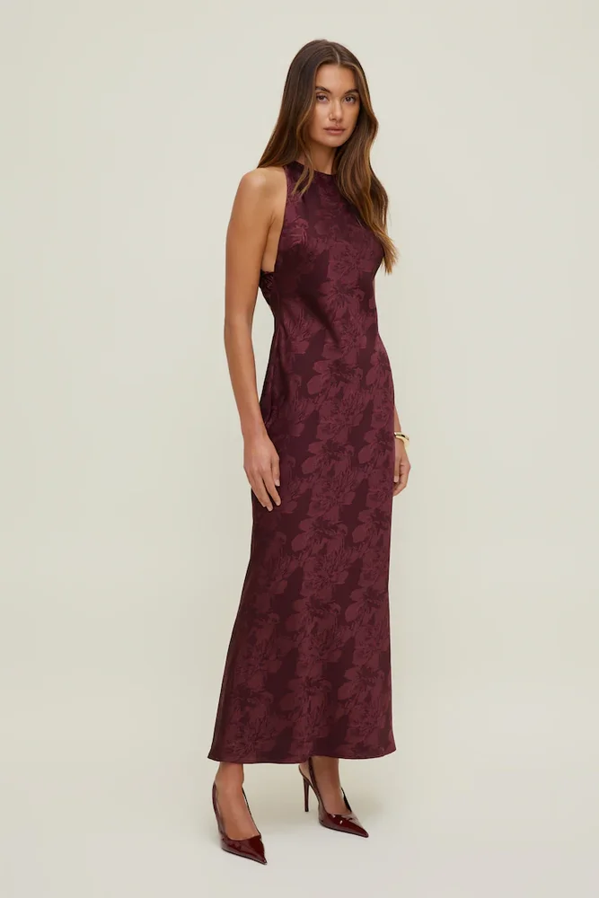 Andy Satin Maxi Dress