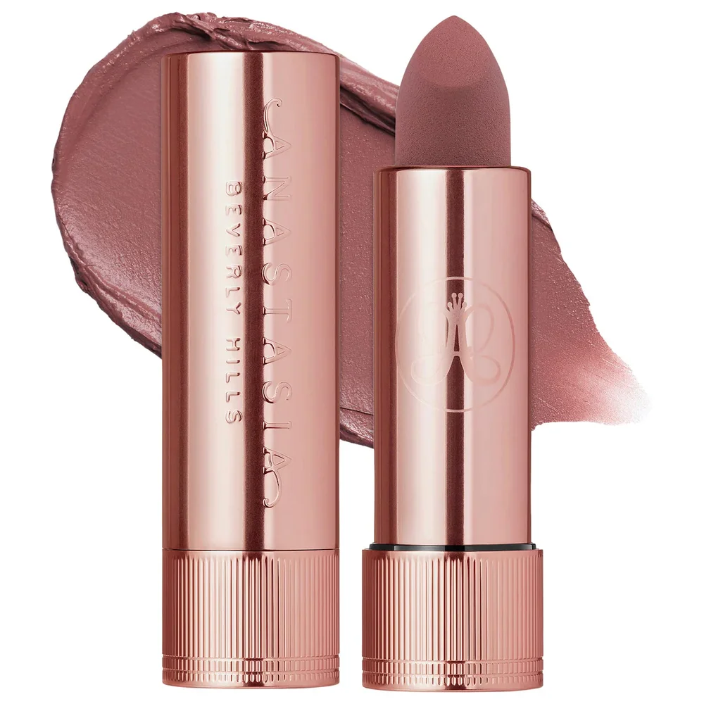 Full-Pigment Matte & Satin Velvet Lipstick in Mauve Cloud