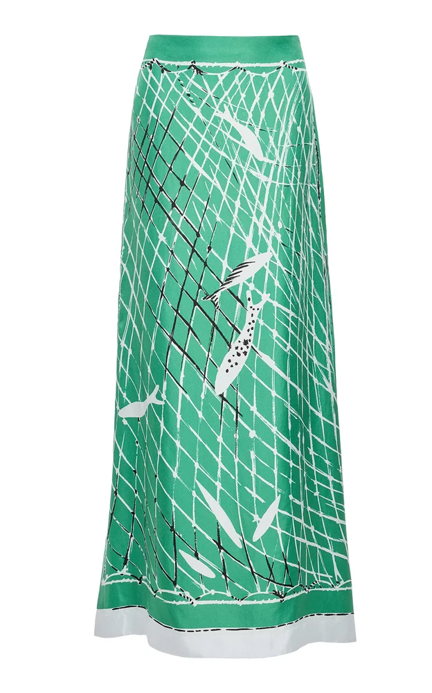 Linnie Silk Maxi Skirt