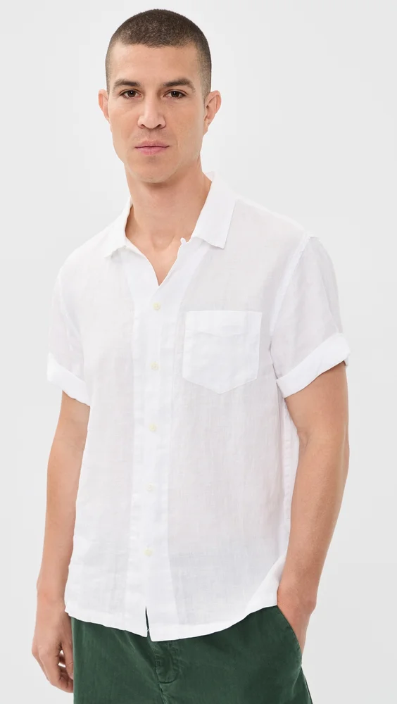 Linen Camp Shirt (White)
