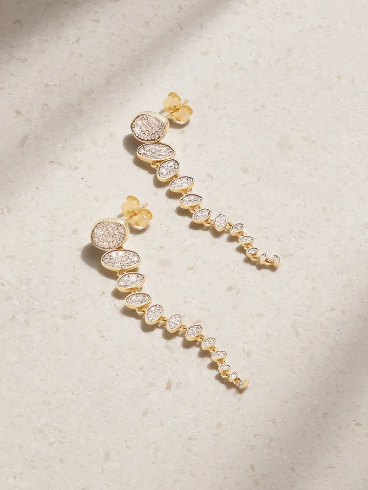 14-karat recycled gold diamond earrings