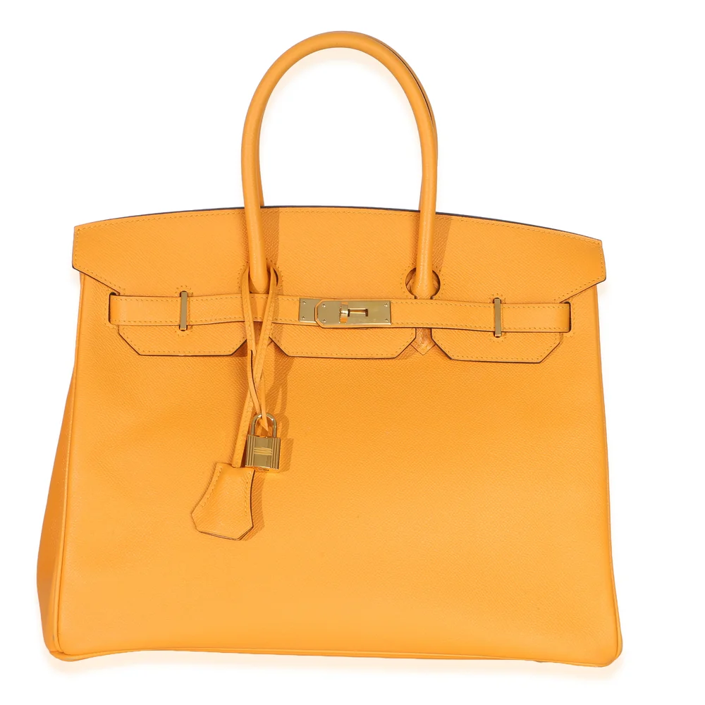 Epsom Birkin 35 in Jaune d'Or