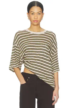 x All Love Stripe Pocket Tee