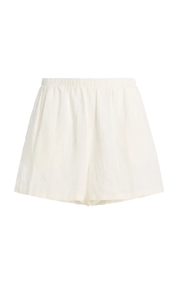 The Off Duty Linen Mini Shorts