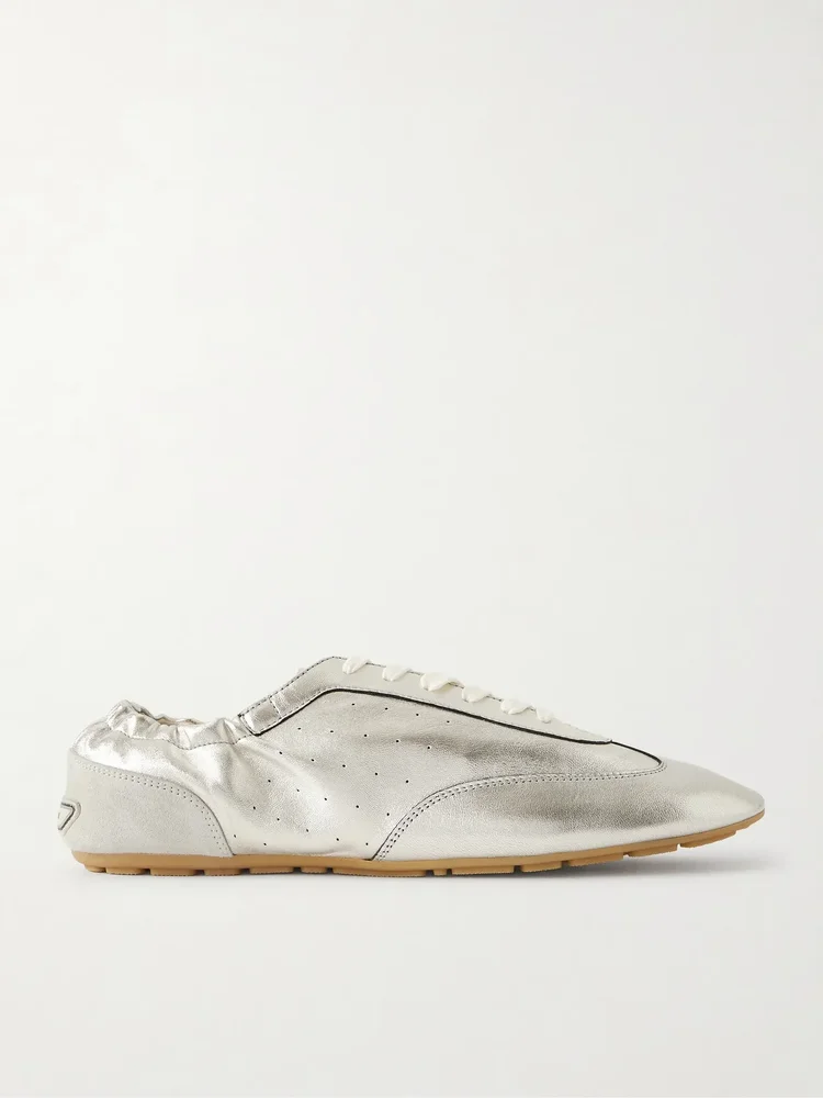 Lewis metallic leather sneakers