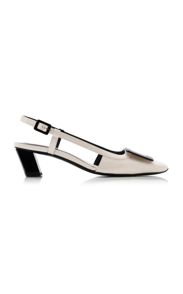 Belle Vivier Patent Leather Slingback Pumps