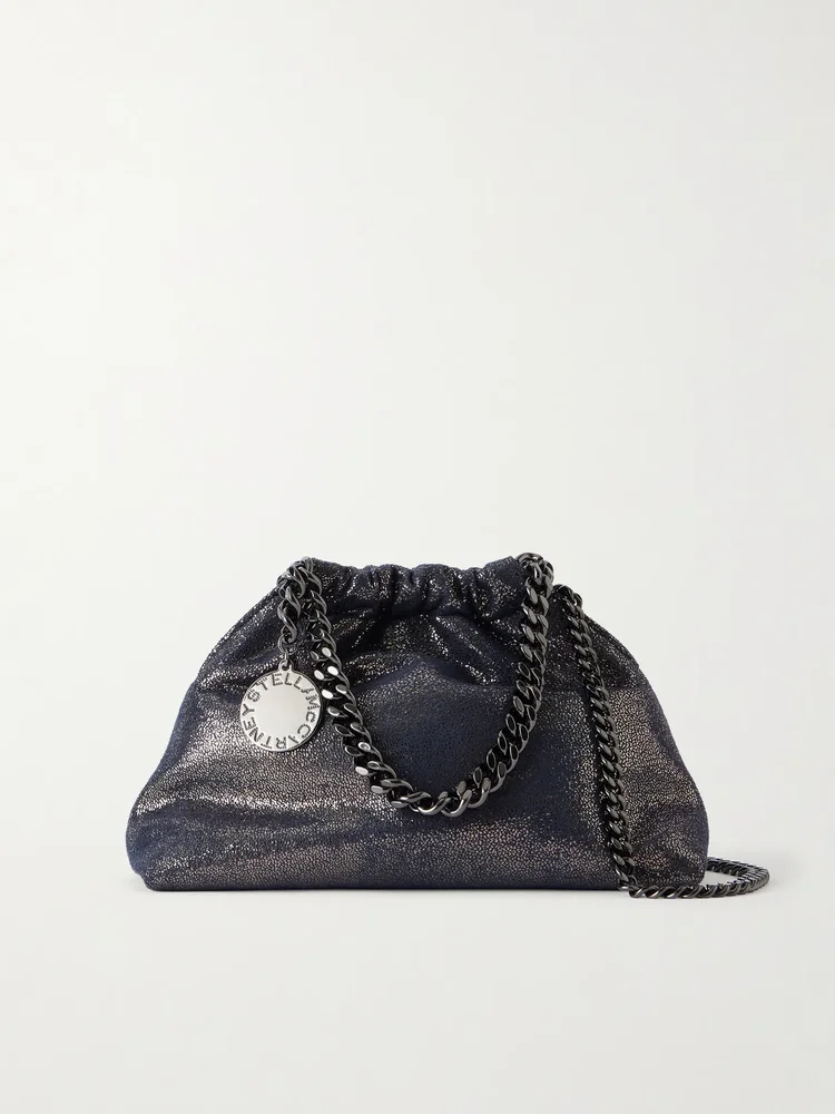 Falabella Mini metallic vegetarian material top handle bag