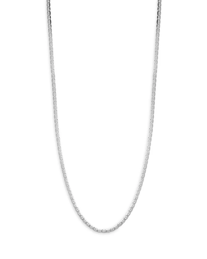 Sterling Silver 4mm Mariner Link Chain Necklace, 20"