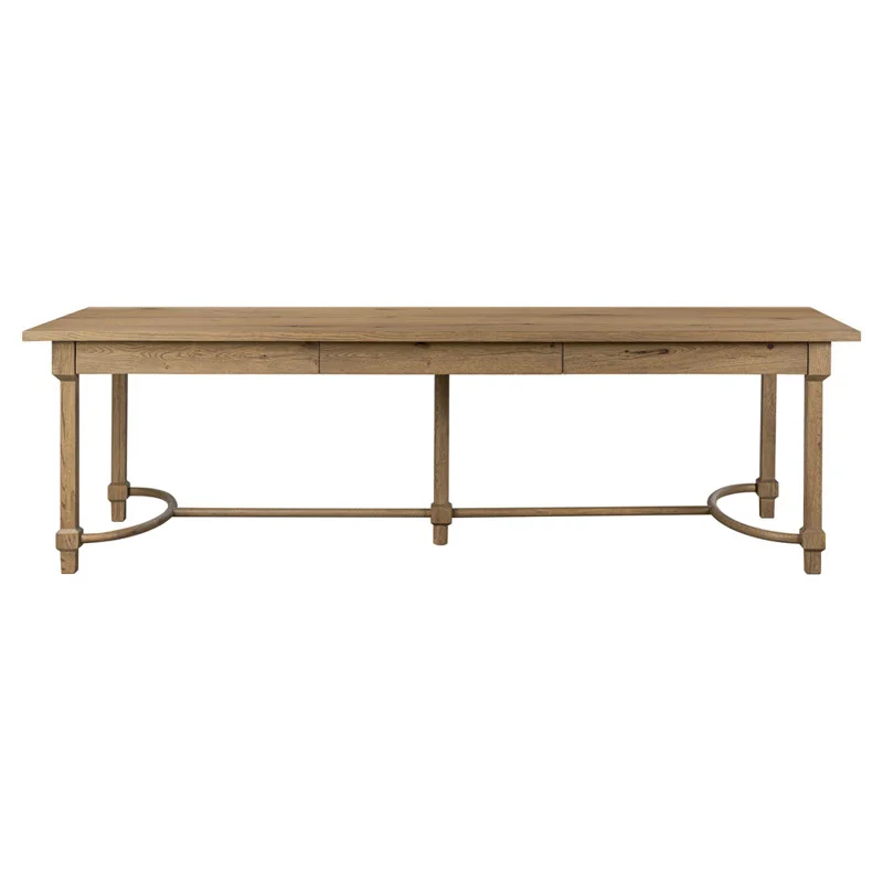 Edison Worn Oak Dining Table - 101"