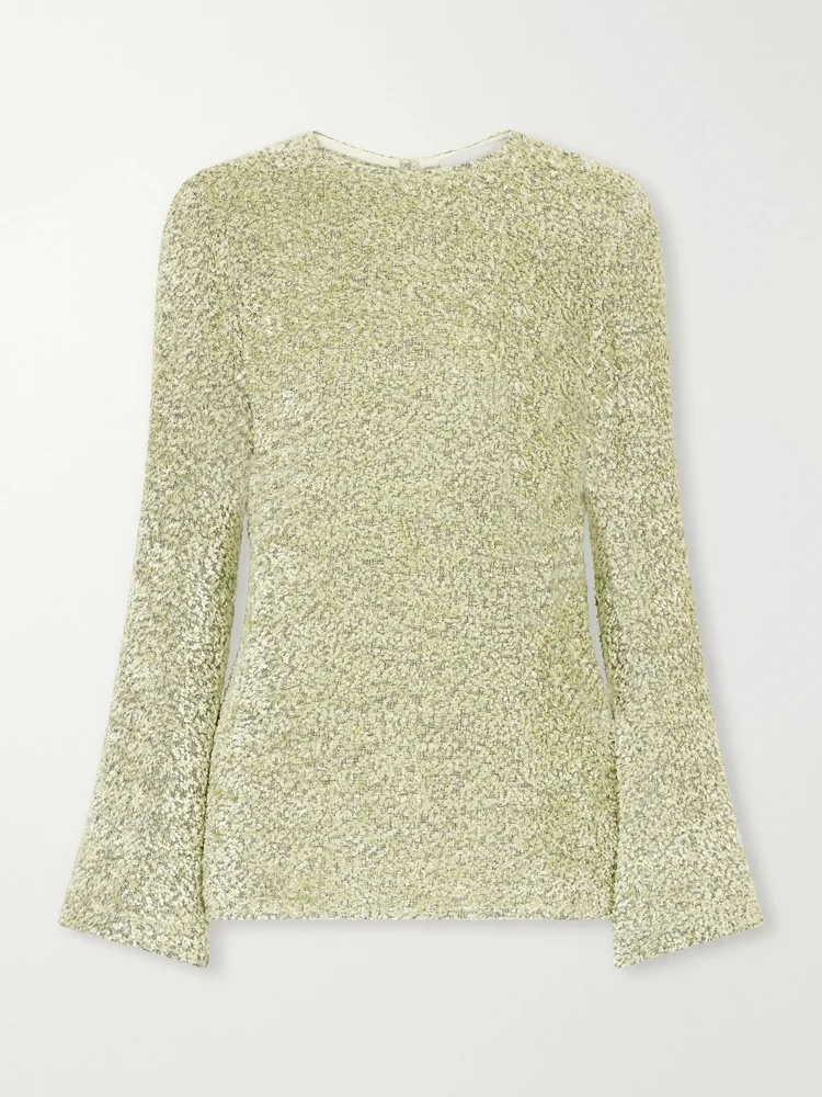 Elora cut-out Lurex chenille blouse