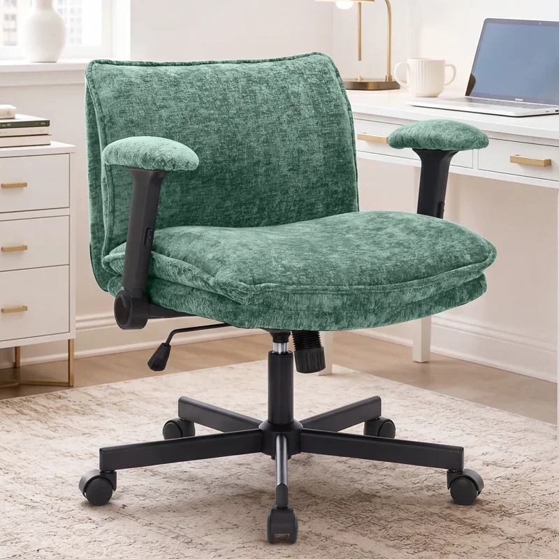 Teddy Velvet Criss Cross Office Chair