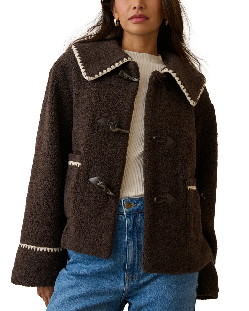 Whipstitch Borg Jacket