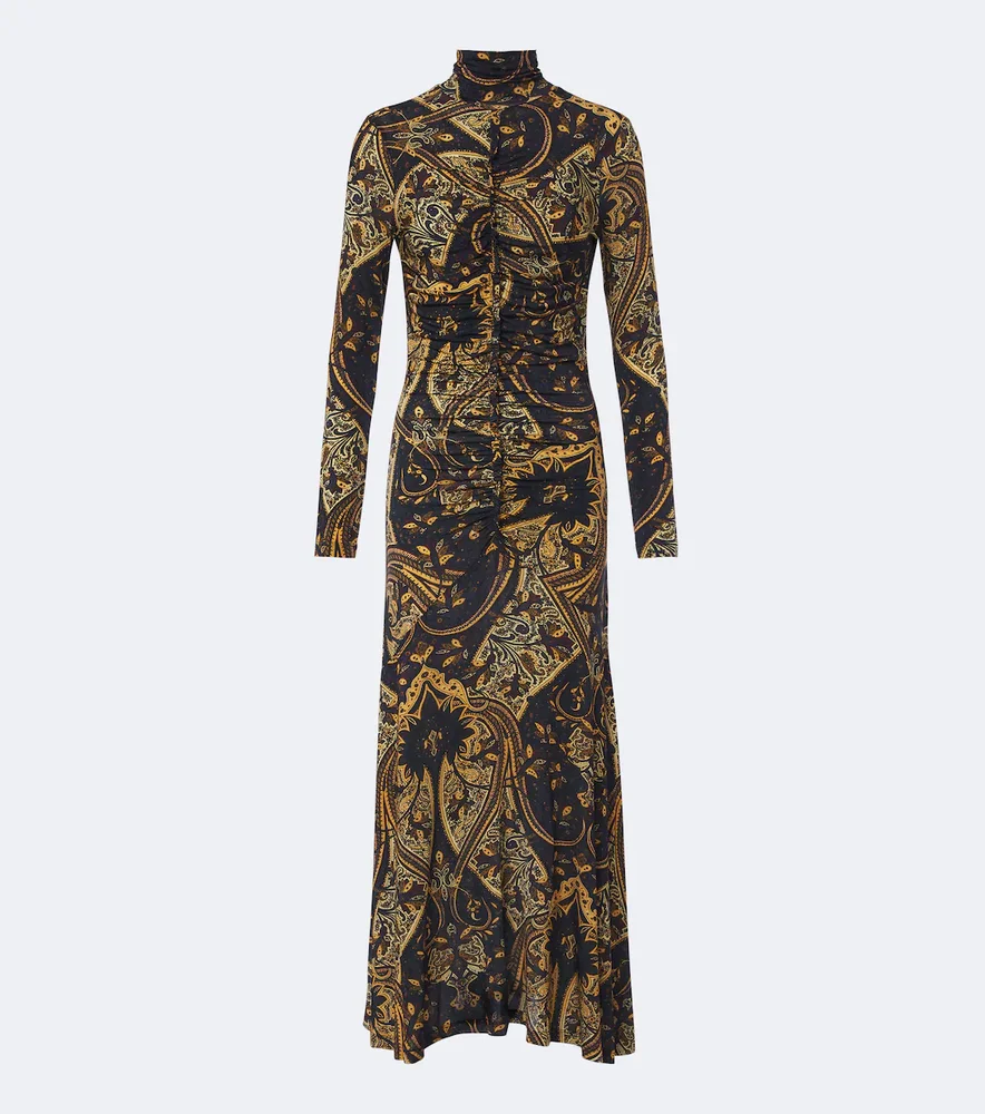Ida paisley jersey midi dress