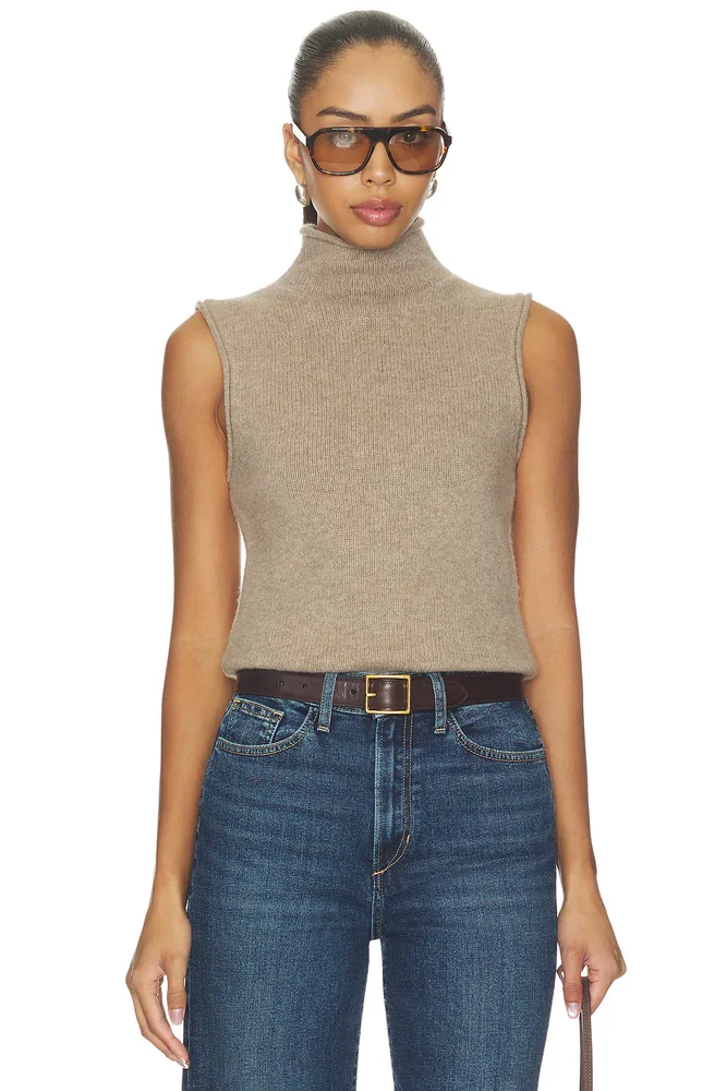 The Stevie Sleeveless Roll Neck Sweater