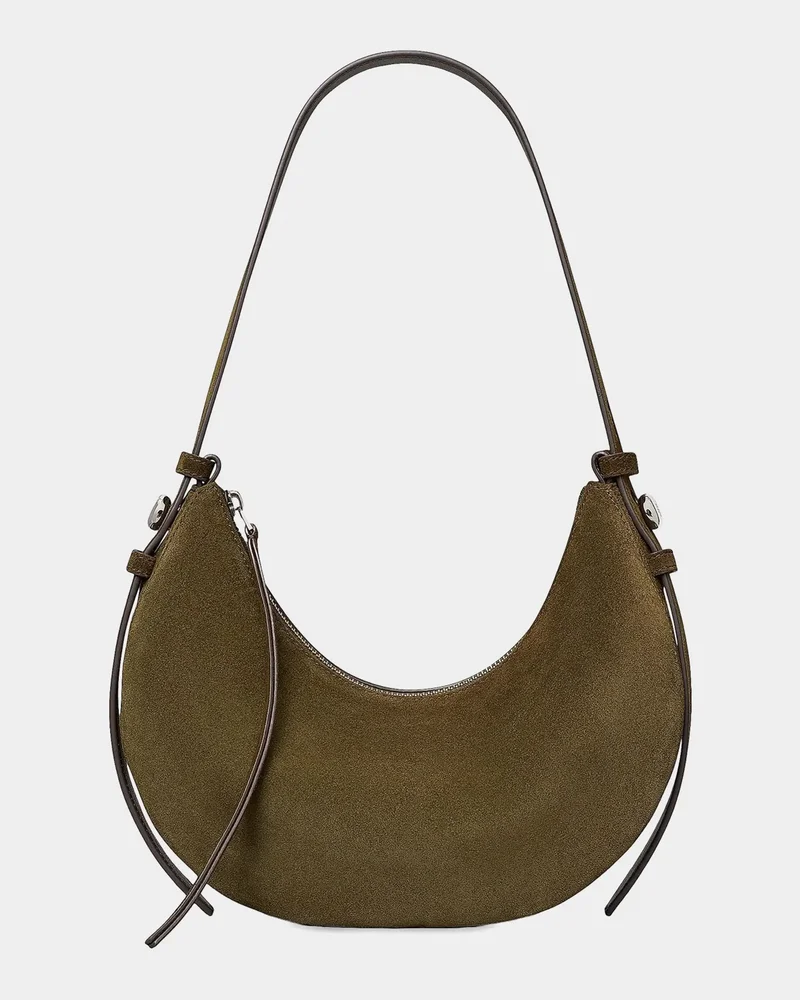 Romy Suede Half Moon Bag