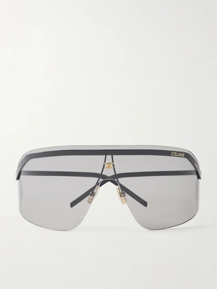 CELINE Défilé Black Mask metal sunglasses