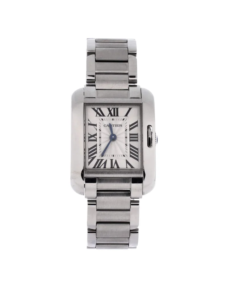 Pre-Owned Tank Anglaise Quartz Watch, Steel, 23mm