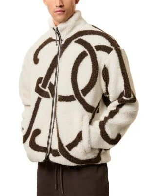 REISSKidd Jacquard Fleece Zip Front Jacket