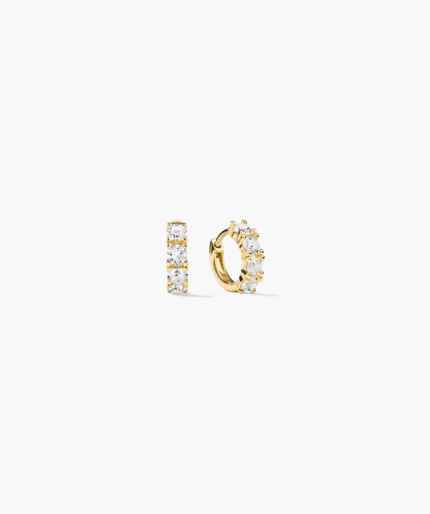 Lab Grown Sapphire Small Hoops