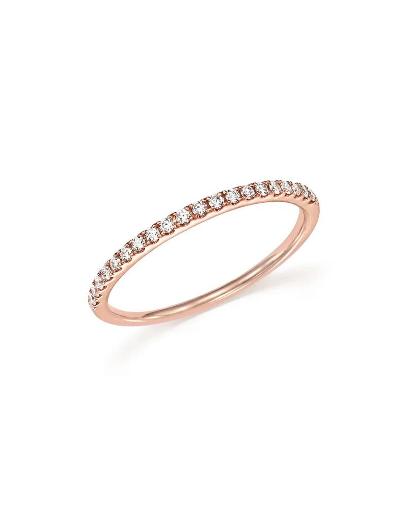 Diamond Micro Pavé Band in 14K Gold, 0.15 tcw