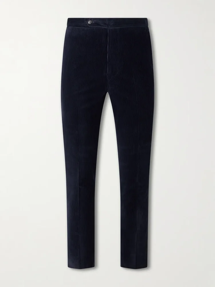 Slim-Fit Stretch-Cotton Corduroy Suit Trousers