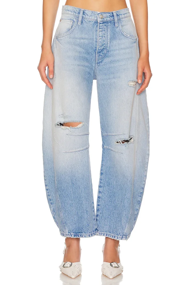 x We The Free Good Luck Mid Rise Barrel Jeans