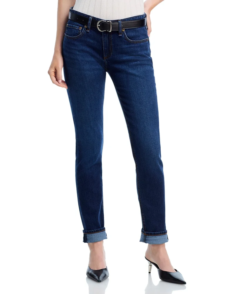 Dre Low Rise Slim Boyfriend Jeans in Alba