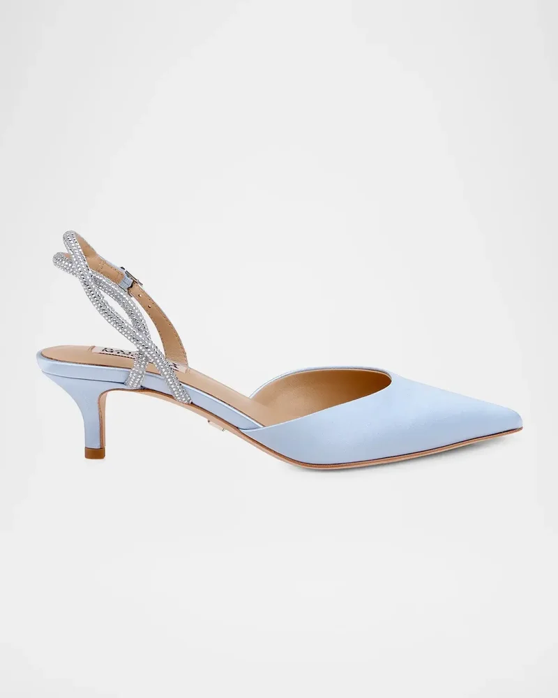 Yulianna 45MM Satin Slingback Pumps