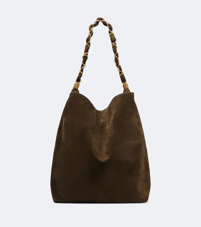Amalia suede shoulder bag