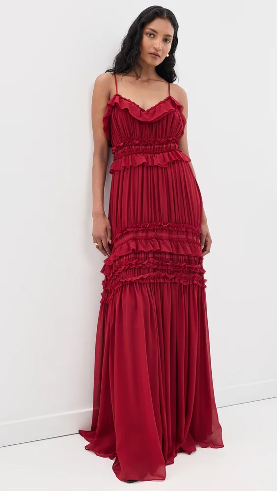 Dorothea Sleeveless Silk Gown
