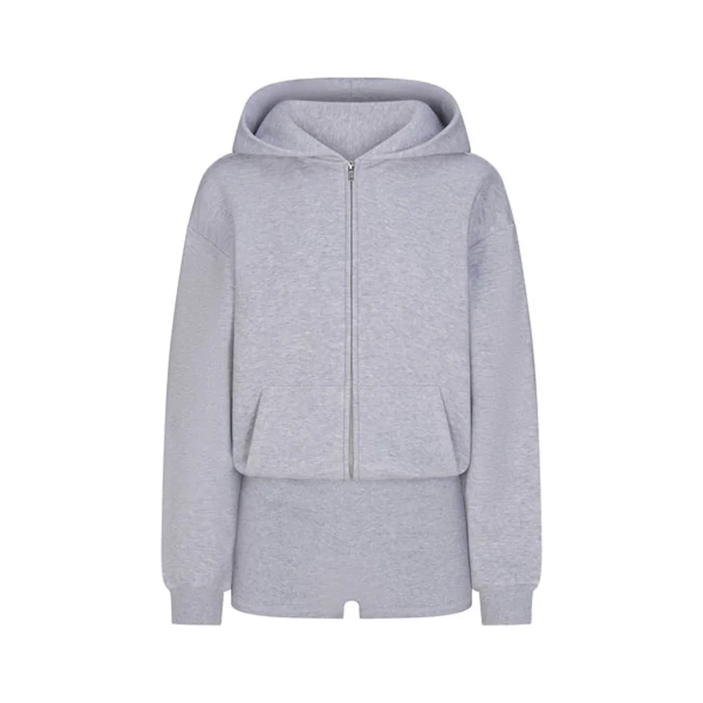 Cotton Fleece Zip Up Onesie