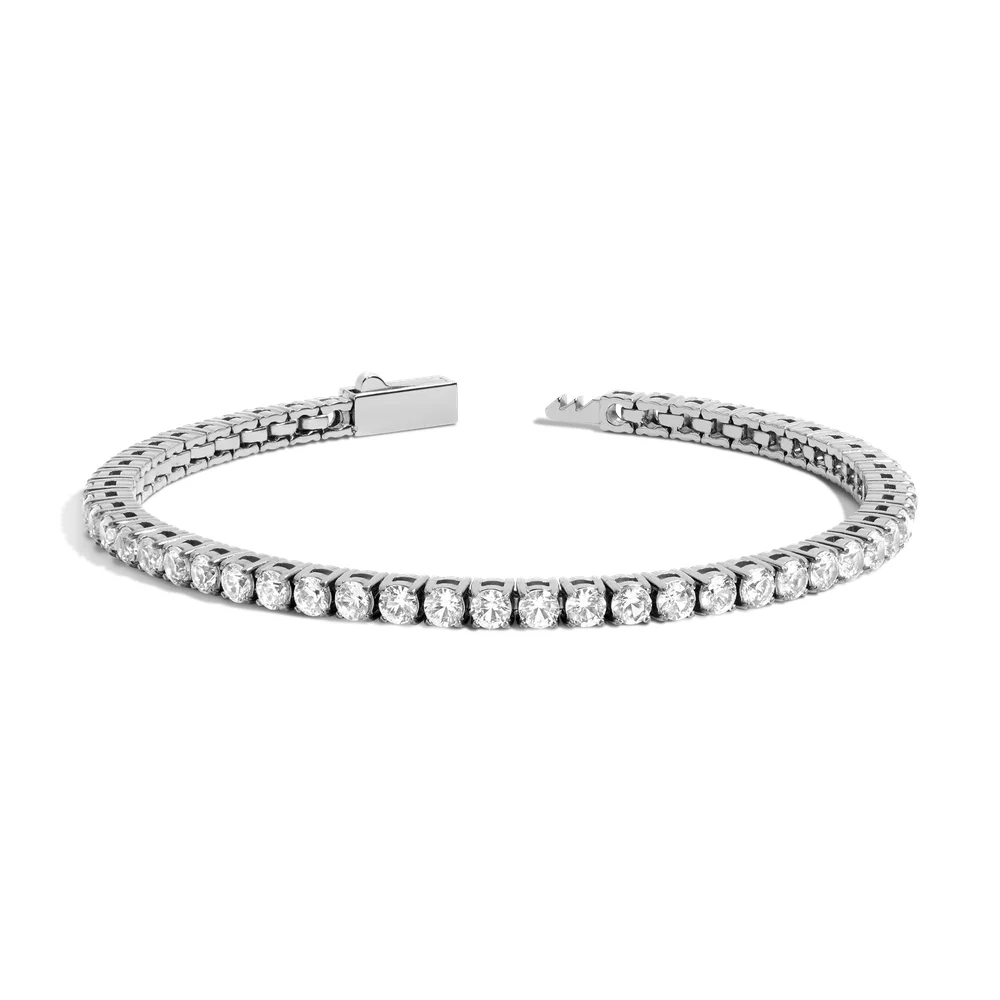 Unbreakable Lab Grown White Sapphire Tennis Bracelet
