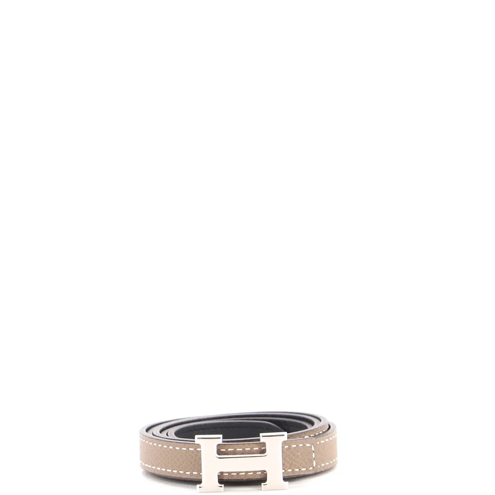 Pre-Owned Constance Reversible Belt Leather Extra Thin, Grey