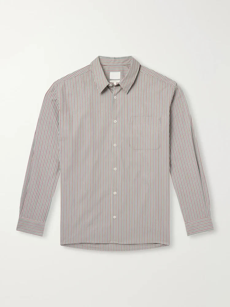 Malo Striped Cotton-Poplin Shirt