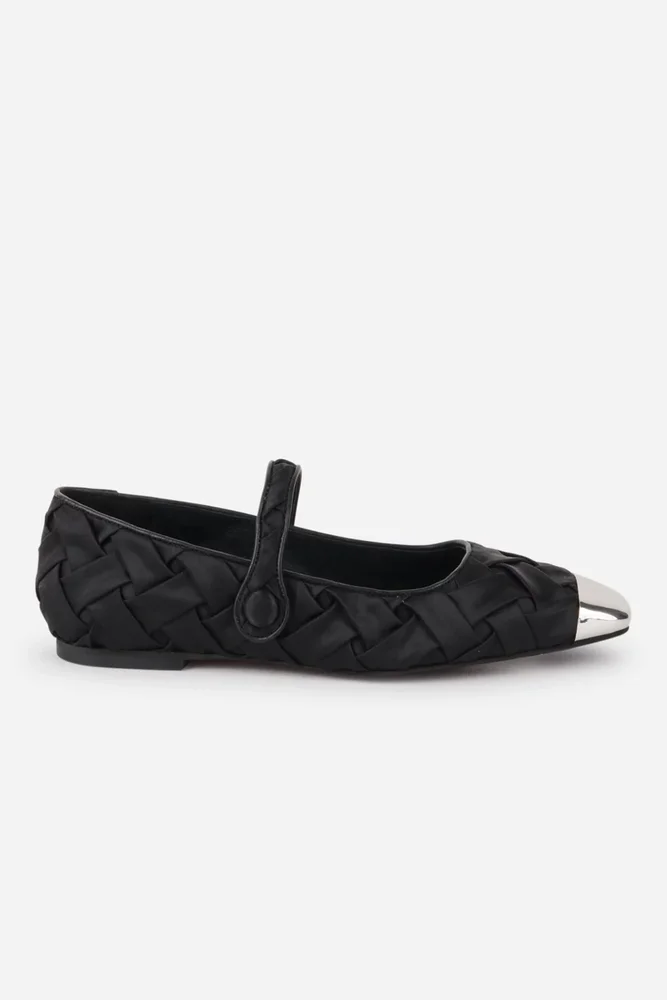 Ribbons Satin Braided Mary Jane Flat