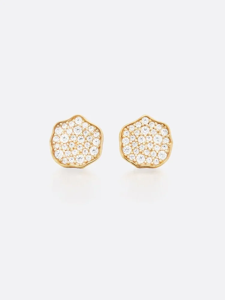 Women's Fine Jewelry Petite Fleur Pavé Diamond Mini Stud Earrings